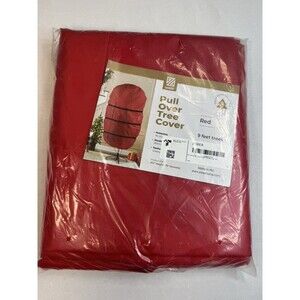 Zober Pull Over Christmas Tree Cover 9 Ft Red ZCP-146-RD Upright Storage New